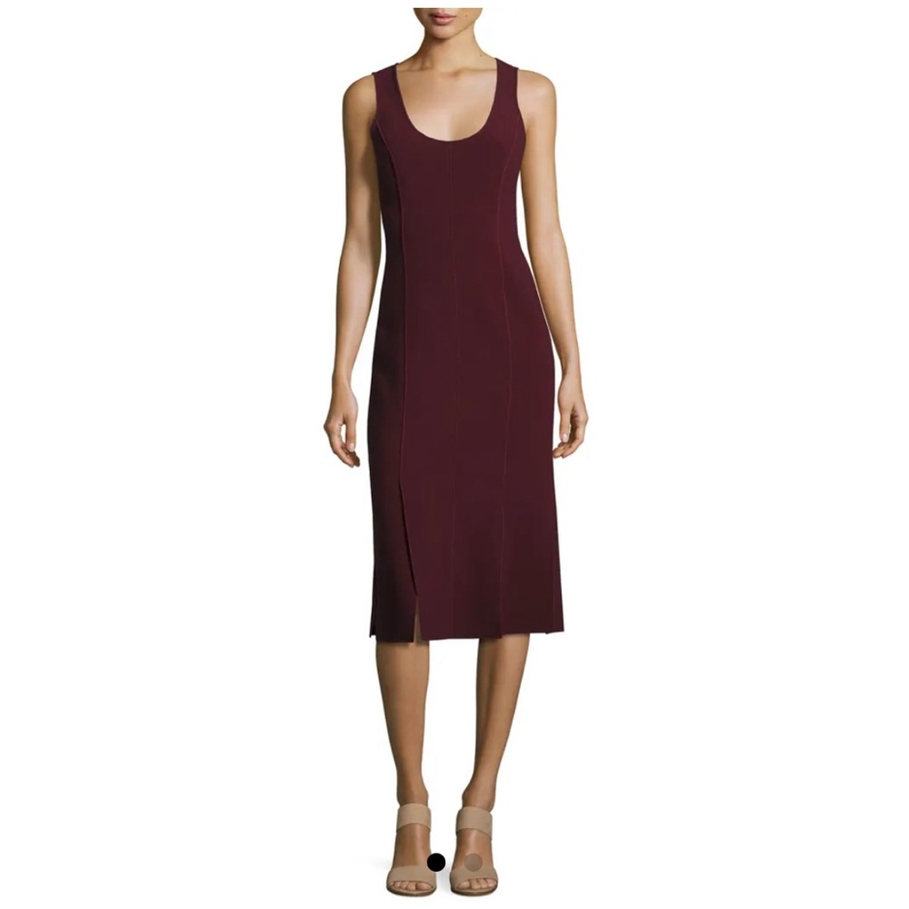 Elizabeth and James Mireille Sleeveless Scoop-Neck Ponte Dress, Wine